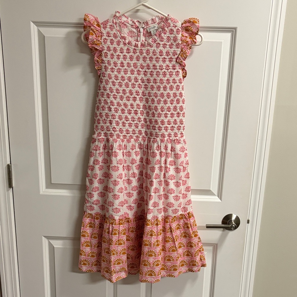 J. Crew Pink and Orange Casual Dress